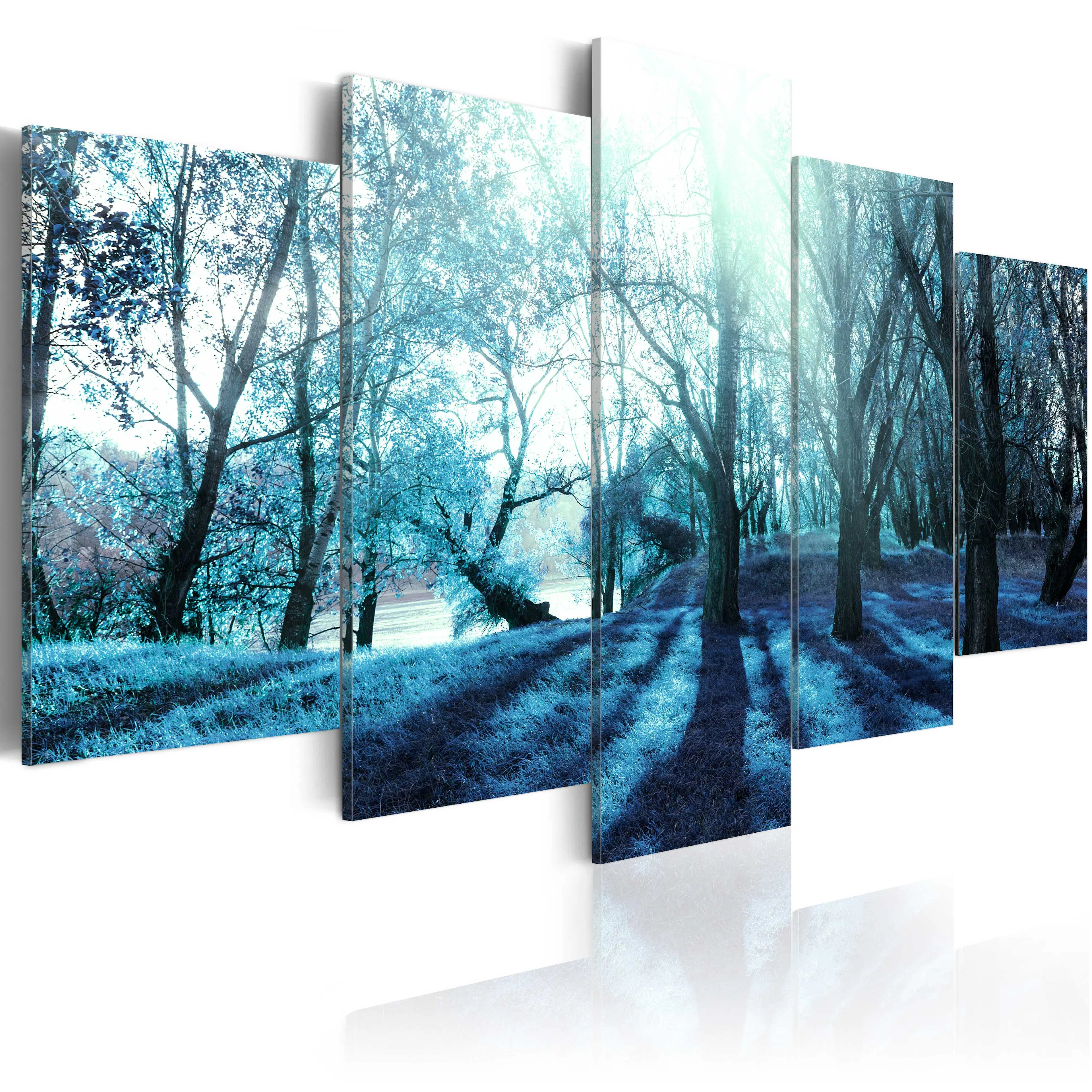 Foto på akryl - Blue Glade [Glass] 200x100 Mått: 200x100 cm