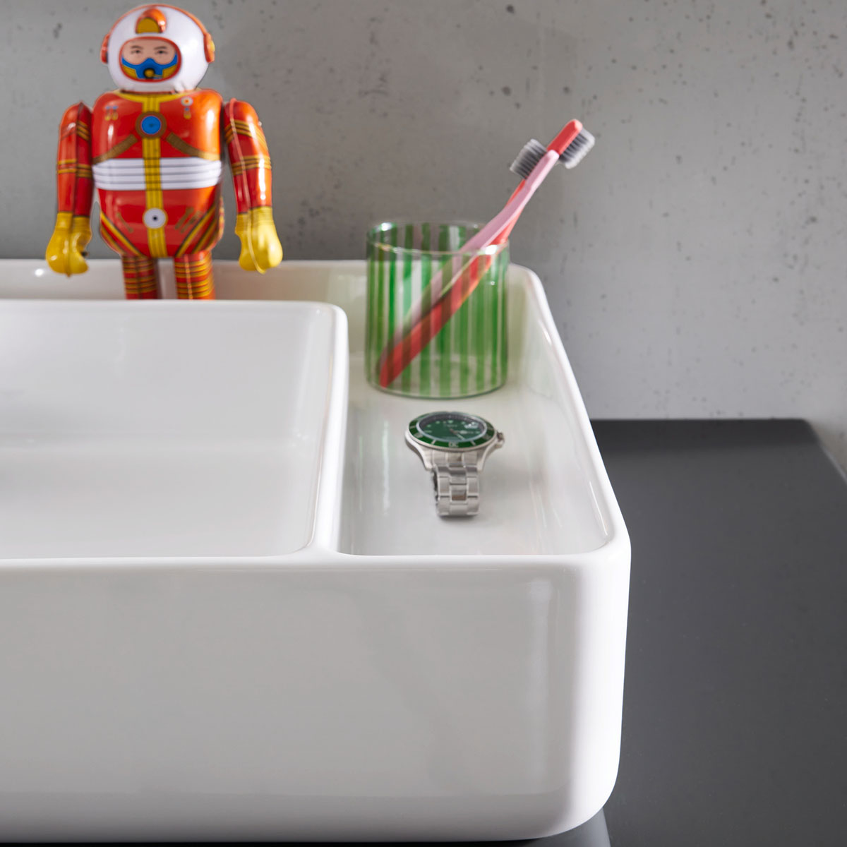 Tvättställ Duravit Bento Starck Box för Placering på Bänkskiva 650 mm