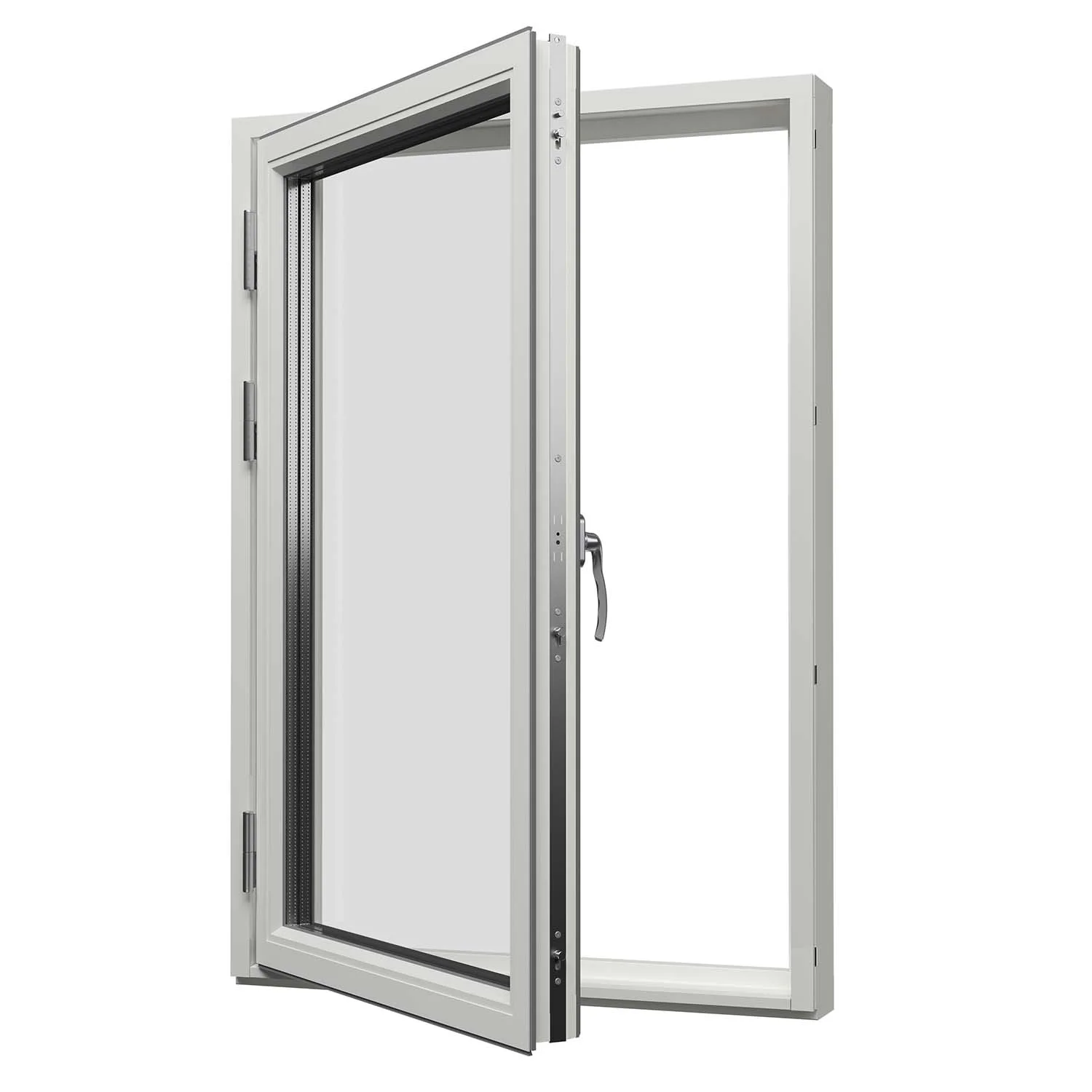 SF Sidohängt Balans 3-Glas Aluminium 50x50 Vä BxH 50x50 cm. Vänster.