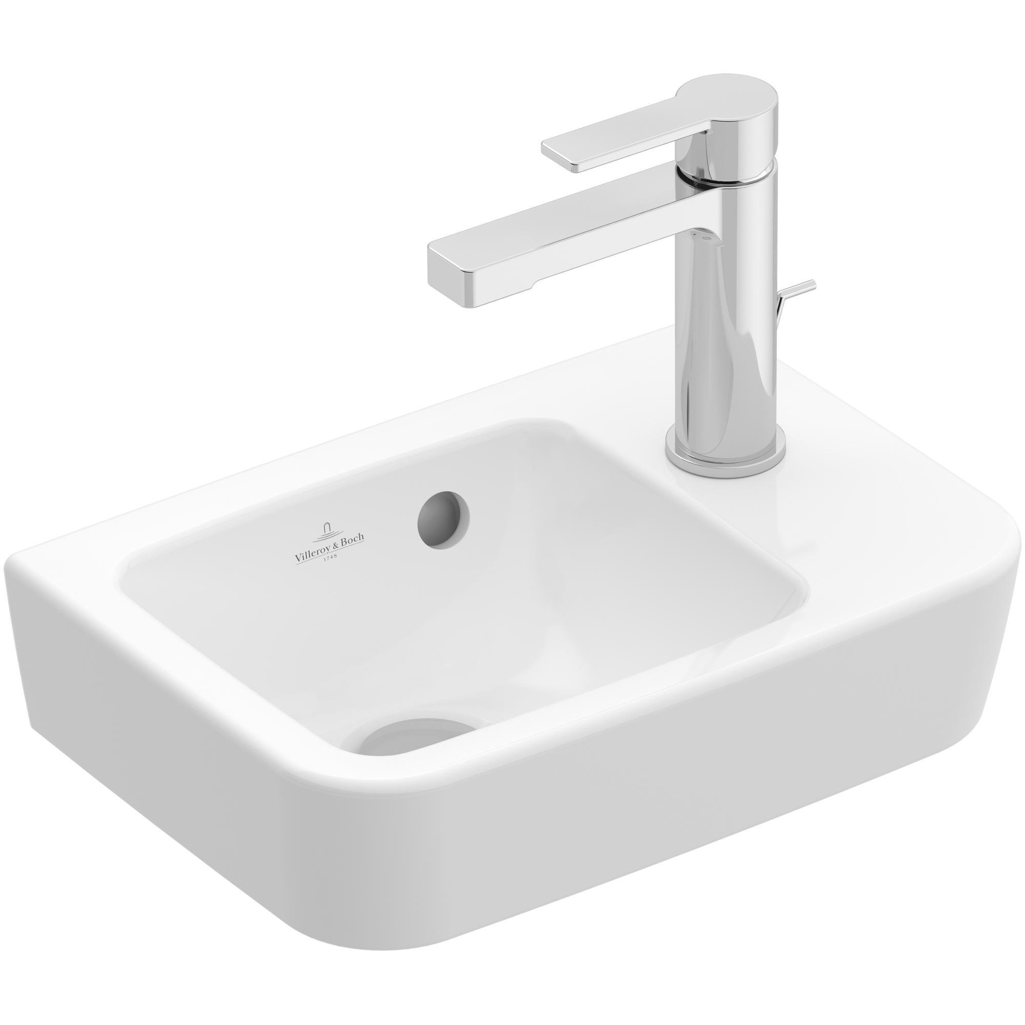 Tvättställ Villeroy & Boch O.novo Kompakt Rektangulärt för Sidomonterad Blandare