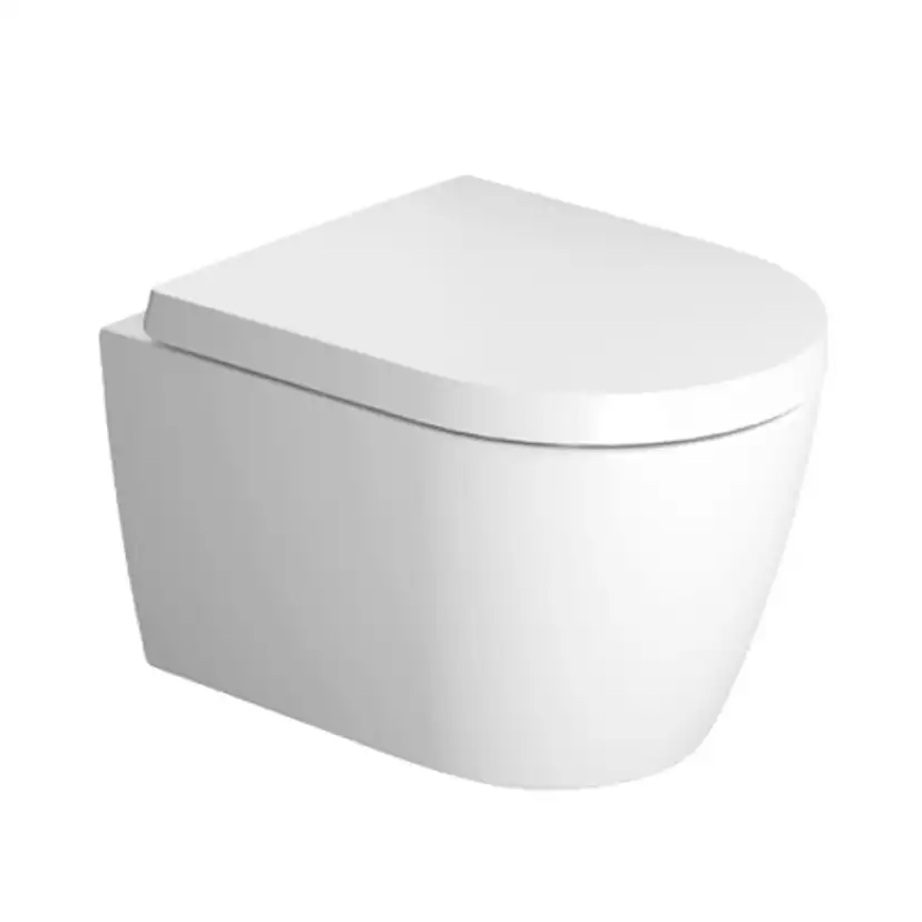 Vägghängd Toalettstol Duravit ME by Starck Rimless 253009 inkl Toalettsits