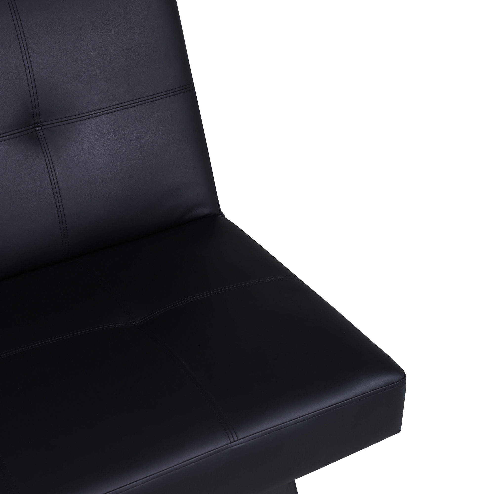 Bäddsoffa Venture Home Bodil Svart Konstläder 2-sitssoffa 180x80x55 cm 1 Sovplats