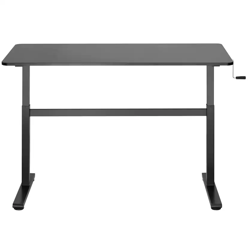 Höj-/sänkbart skrivbord Manuellt 140x60cm Sv Svart