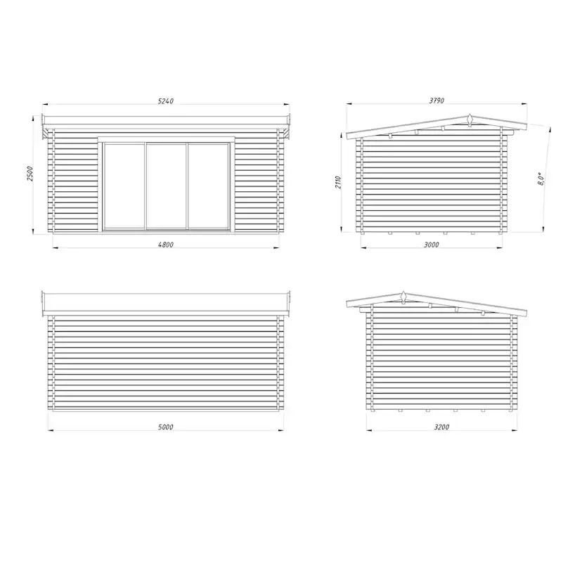 Stuga Palmako Ines 14,4 m2 (inv. 13,7 m2)
