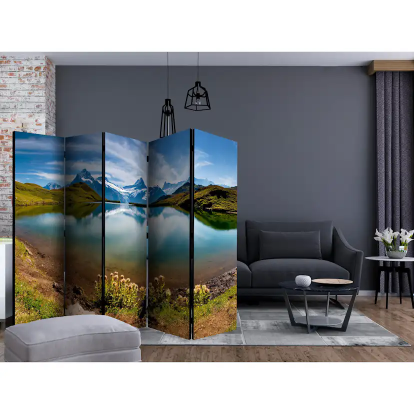 Rumsavdelare Arkiio Lake with Mountain Reflection Switzerland II 225x172 cm