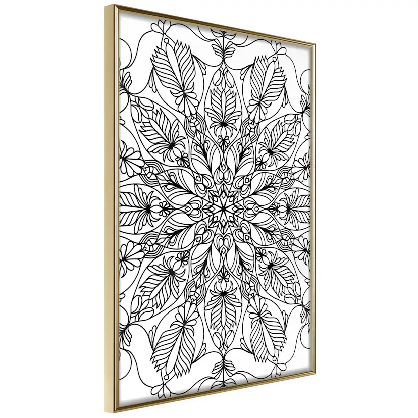 Poster Artgeist Affisch Black Mandala
