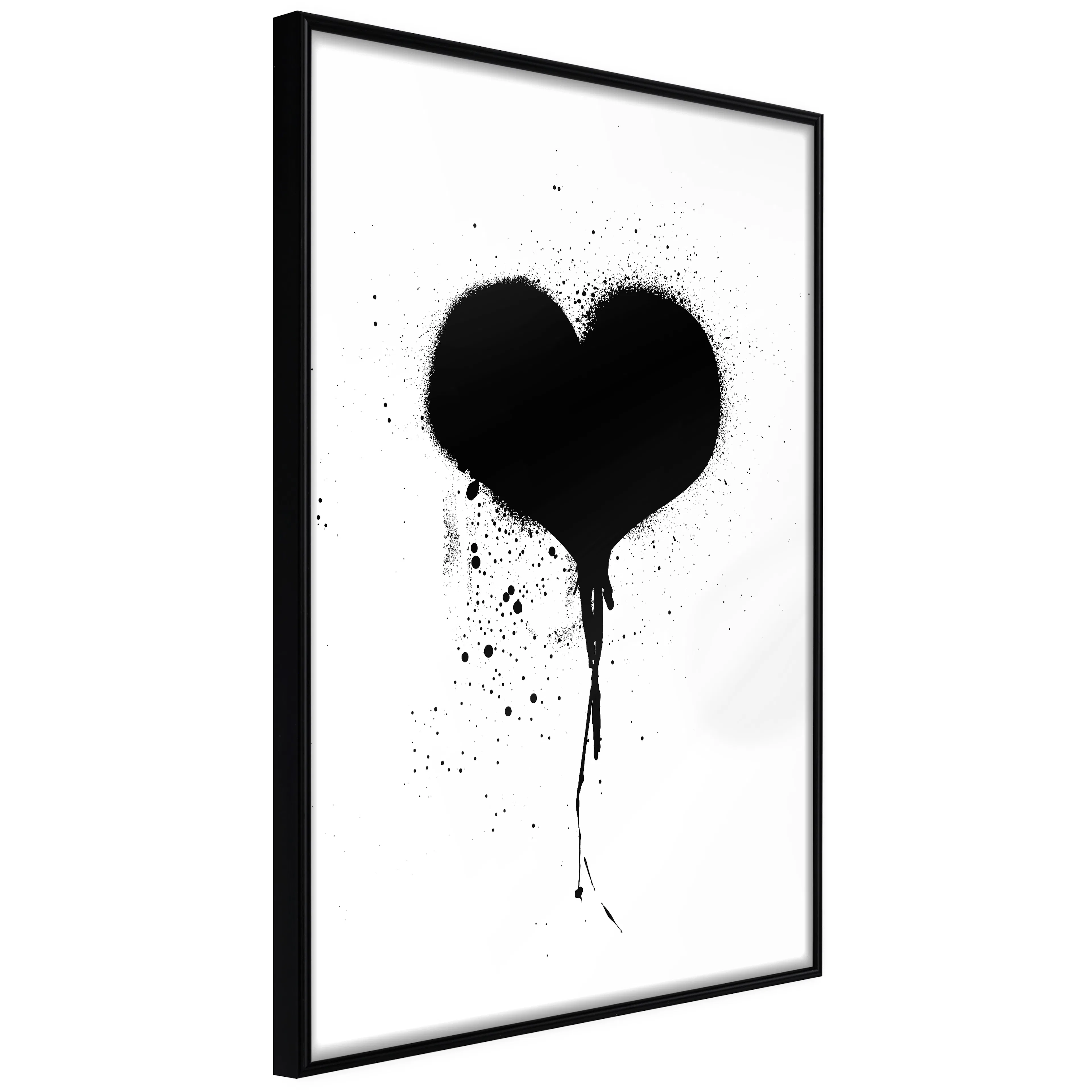 Affisch - Destroyed Heart [Poster] 40x60 Svart ram, 40x60 cm