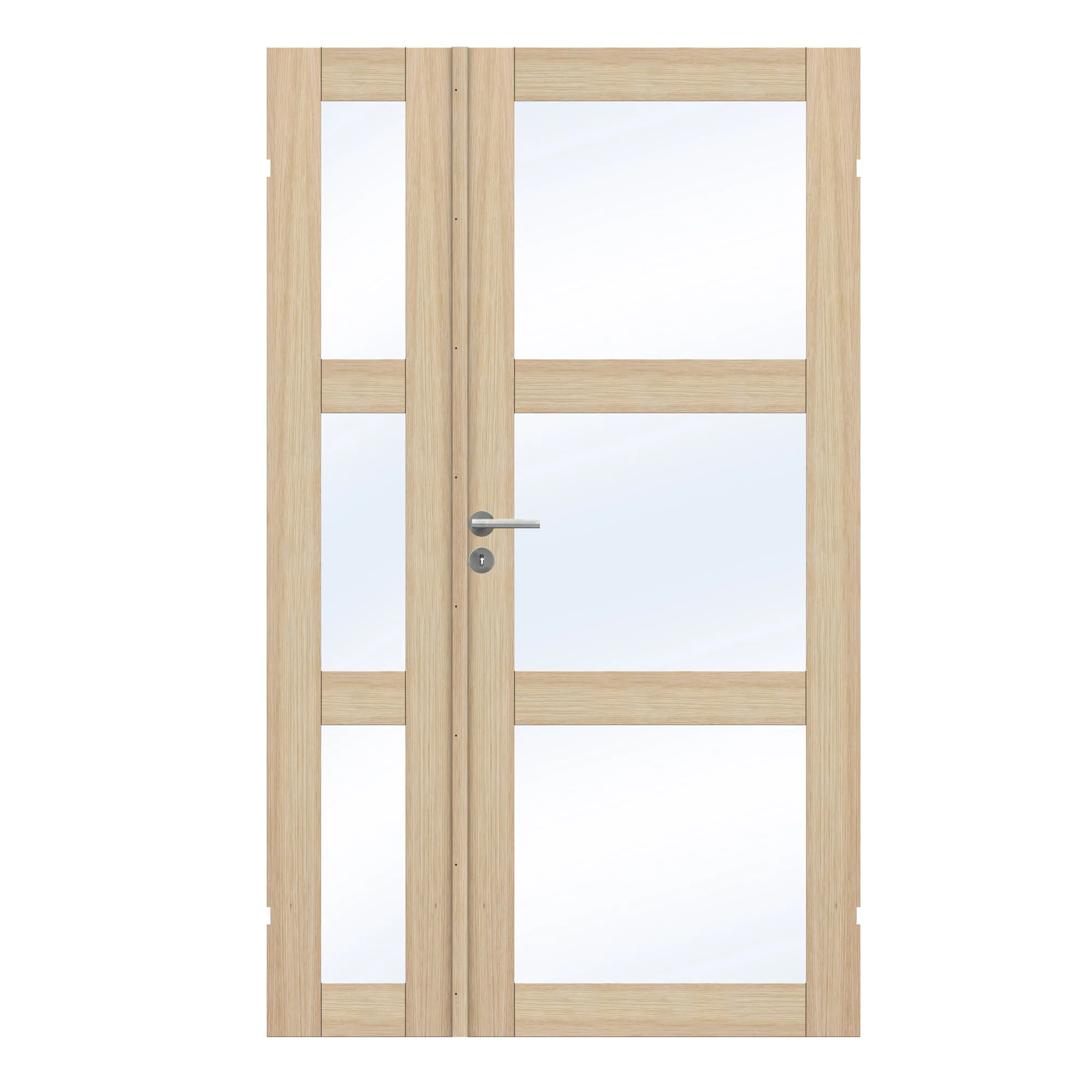 Unique GW03L pardörr 11x20 Vitpigmenterad ek Halvparinnerdörr Swedoor Unique GW03L+GW03L