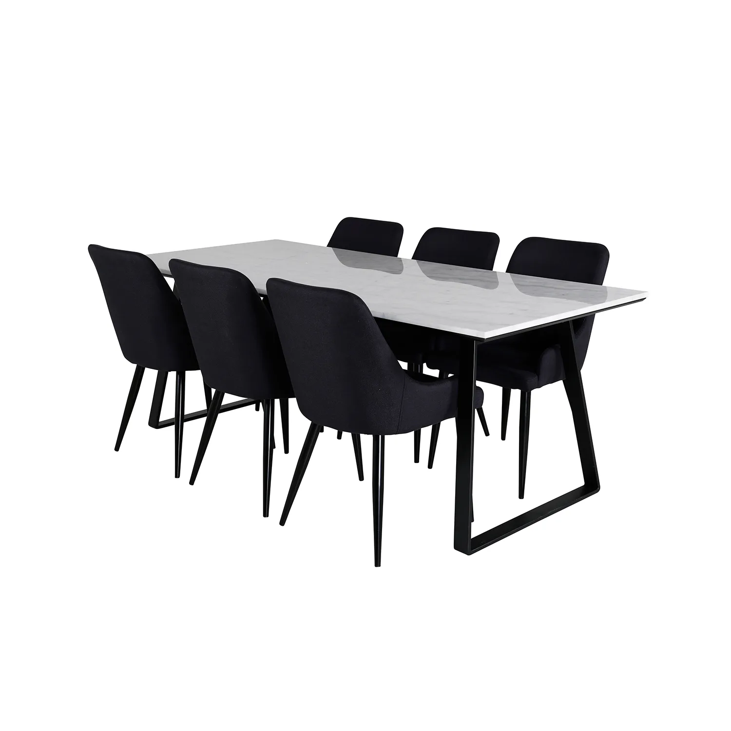 Matgrupp Venture Home Estelle med 6 Plake Fåtöljer PolyEstelletyg