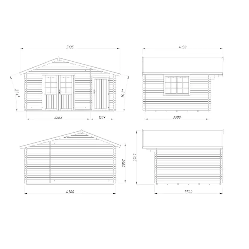 Stuga Palmako Emma 14,2 m2