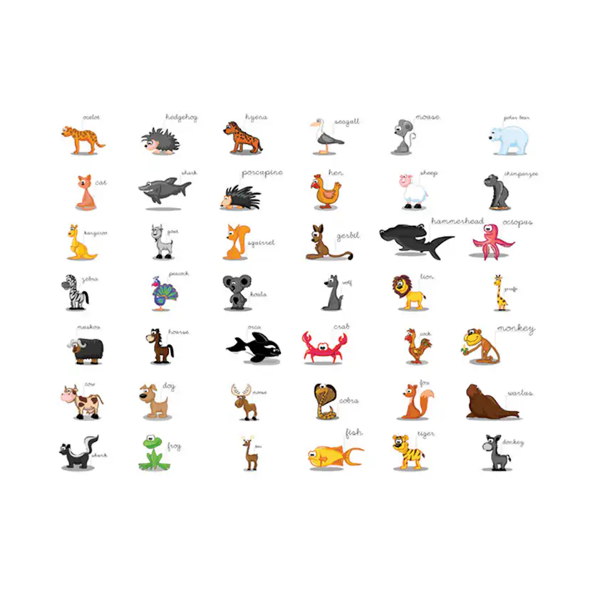 Fototapet Arkiio Learning By Playing Animals