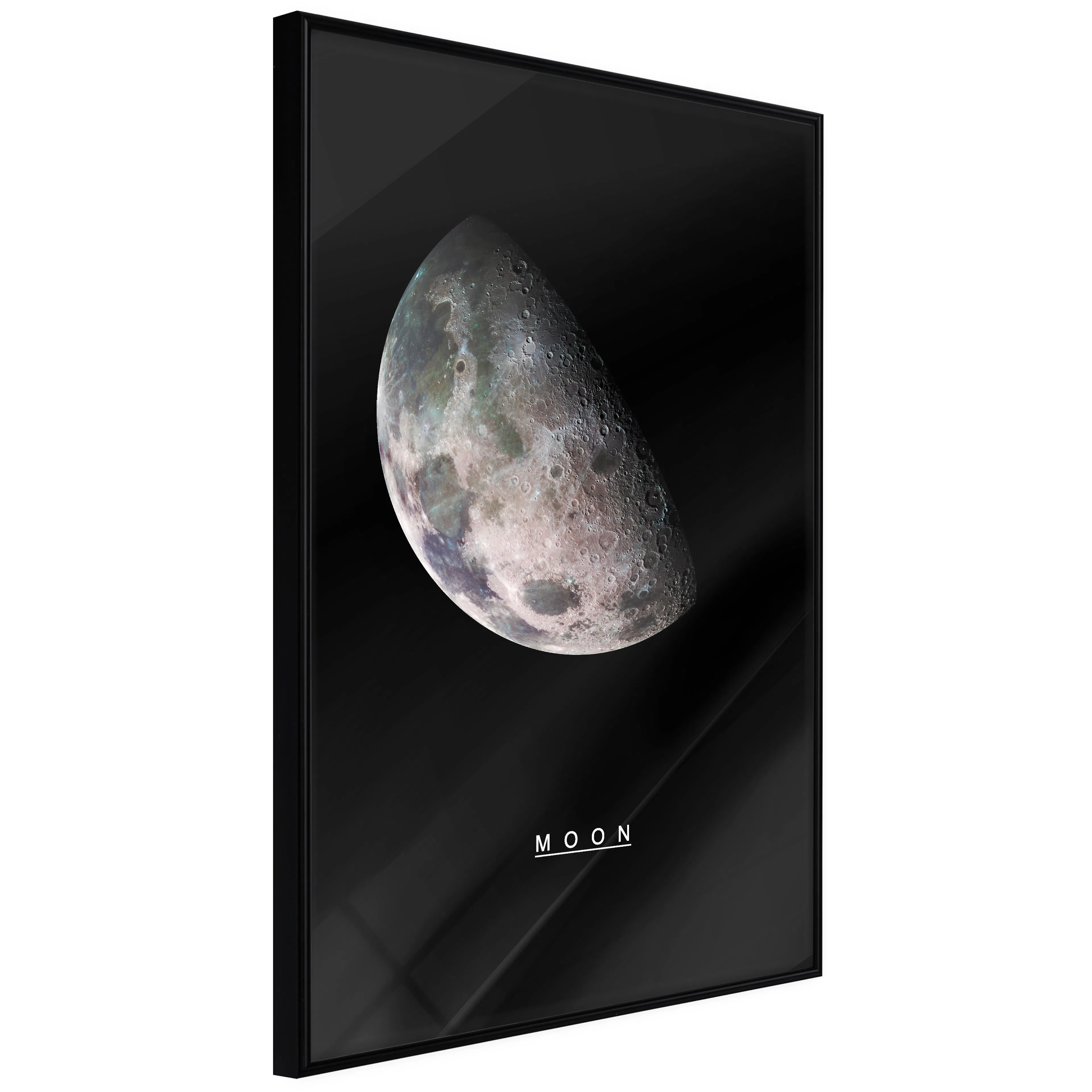 Affisch - Moon [Poster] 40x60 Svart ram, 40x60 cm