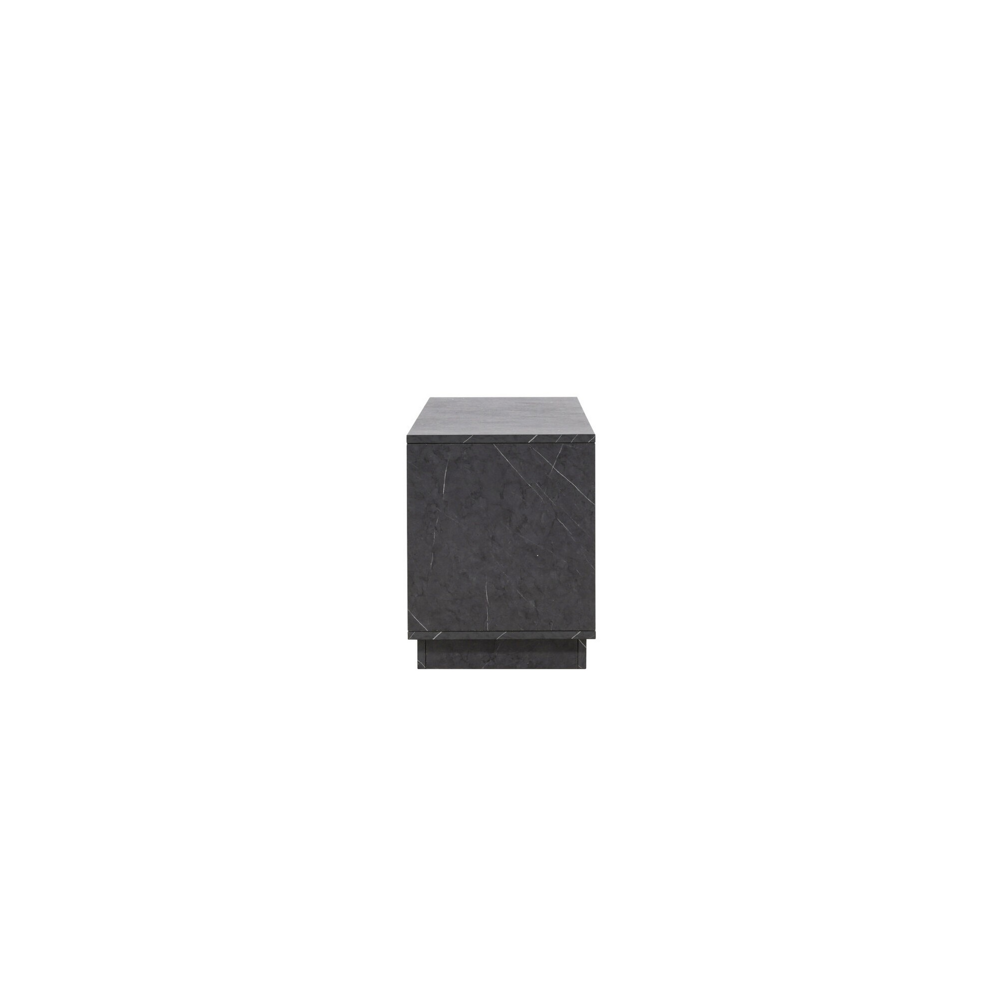 Girona TV Bench  - Black / Black Melamine Svart