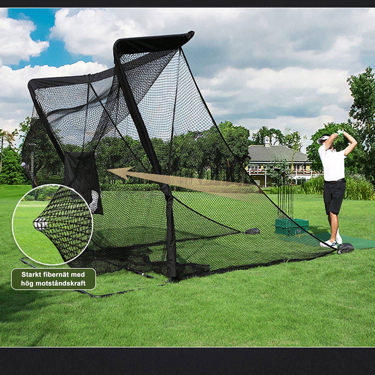 Golfnät Lyfco Z-format För Slagträning Med Sidoskydd
