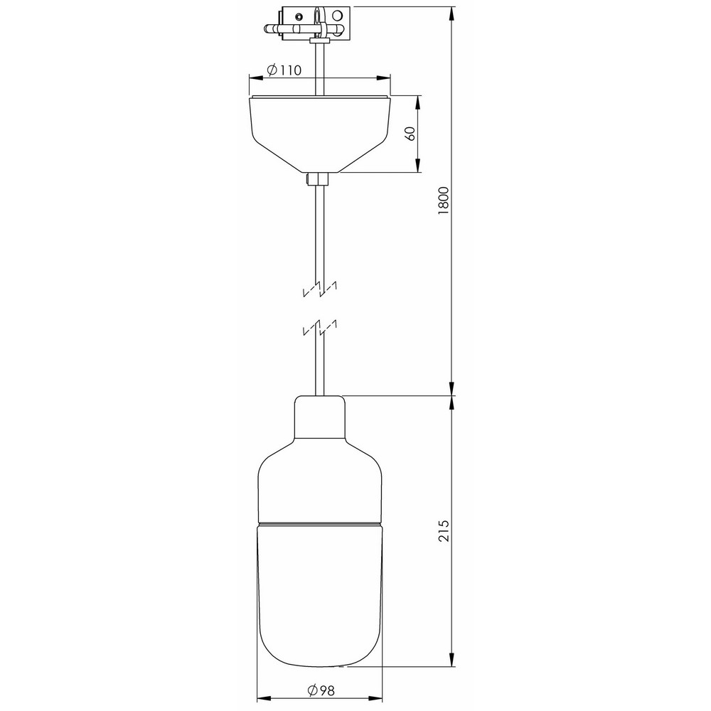 Taklampa Ifö Electric Arm Ohm P E27