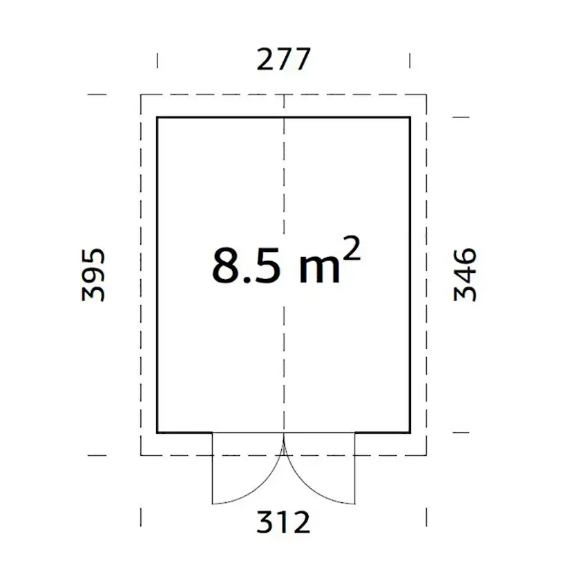 Förråd Palmako Vega 8,4 m2