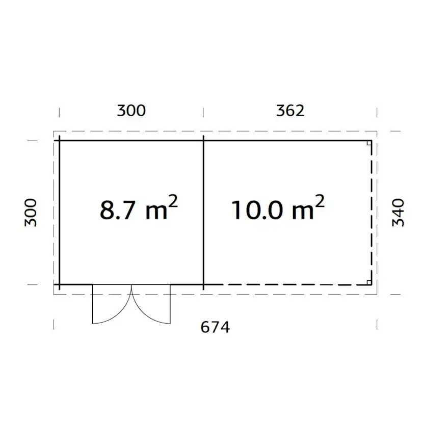 Stuga Palmako Ella 18,7 m2
