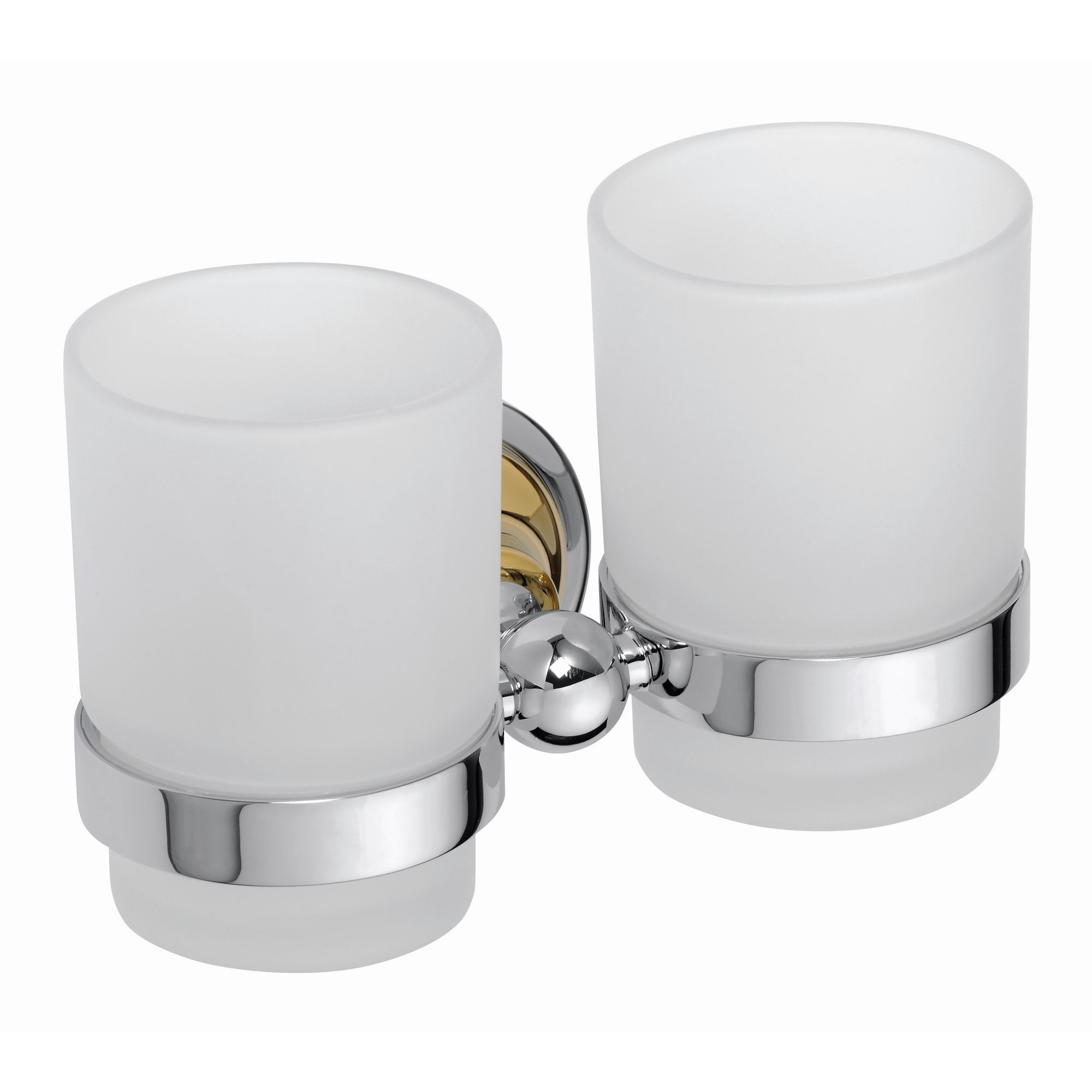 Glas med hållare, krom/guld Krom/Guld