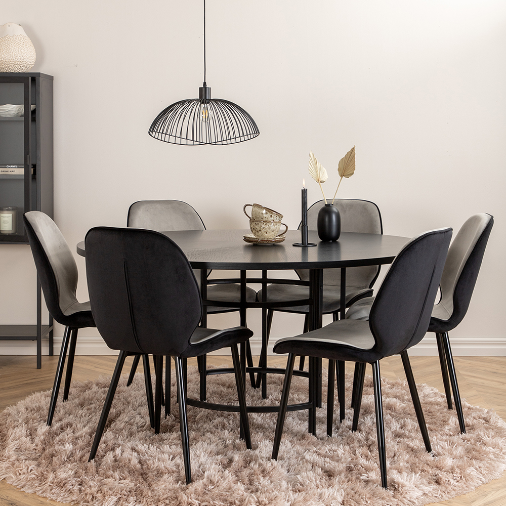 Matgrupp furniture/fashion Copenhagen med 6 Emma Stolar Sammet