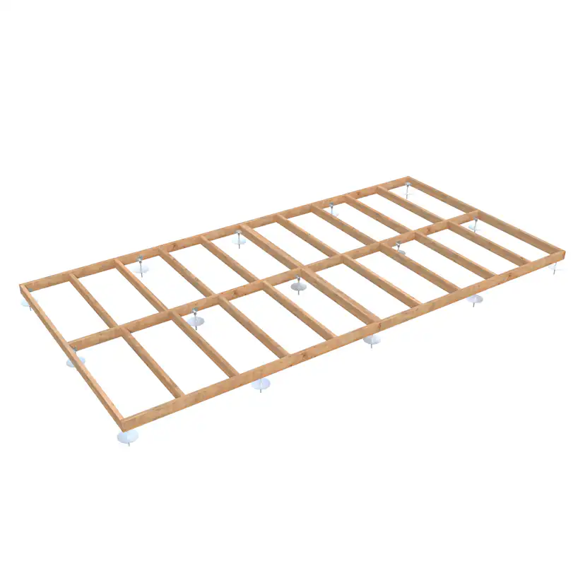 Träbalksgrund Palmako 6x3 m (inkl. LogFoot)