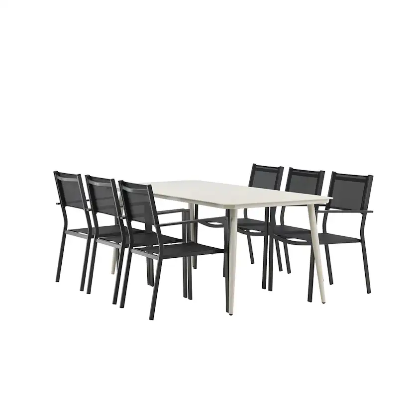 Matgrupp Venture Home Lina med 6 Copacabana Stolar