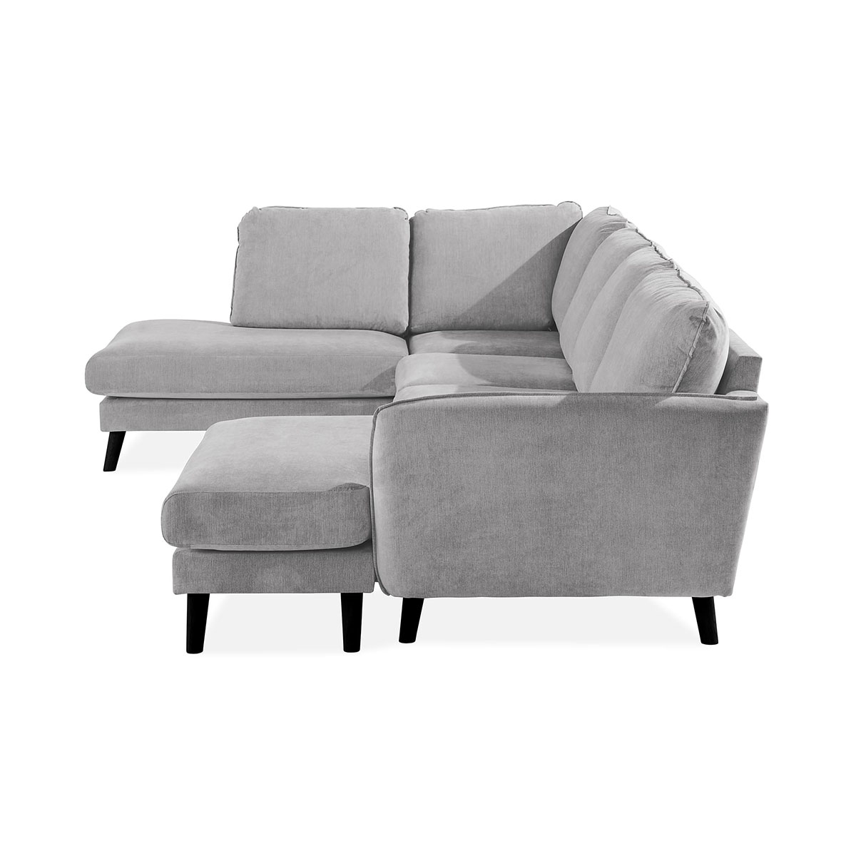 Trend Lyx U-soffa med Divan Höger Ljusgrå