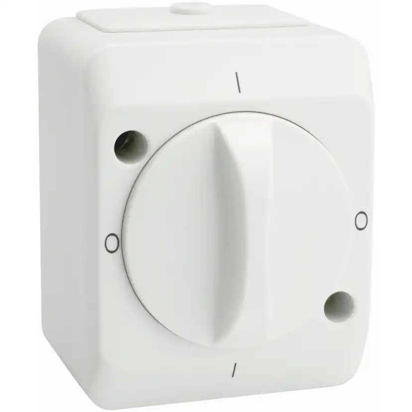 Strömbrytare Malmbergs Nordic Vridbr 2-Pol Vit 10Ax