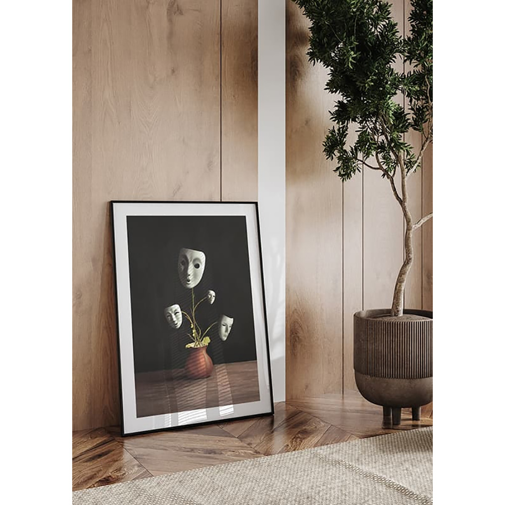 Poster Gallerix Plant With Theatrical Masks