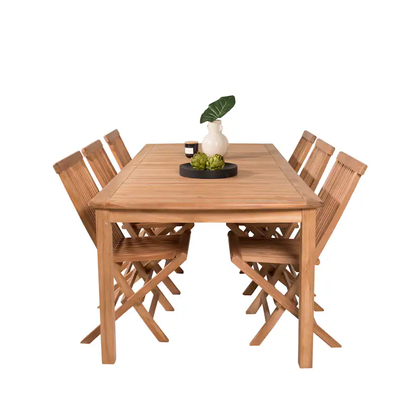 Matgrupp Venture Home Kiara 220 med 6 Stolar Utan Armstöd