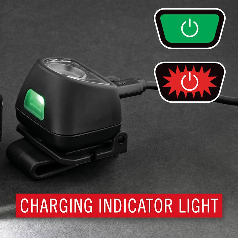 Pannlampa Coast FL1R Uppladdningsbar 435 Lumen Röd/Vit