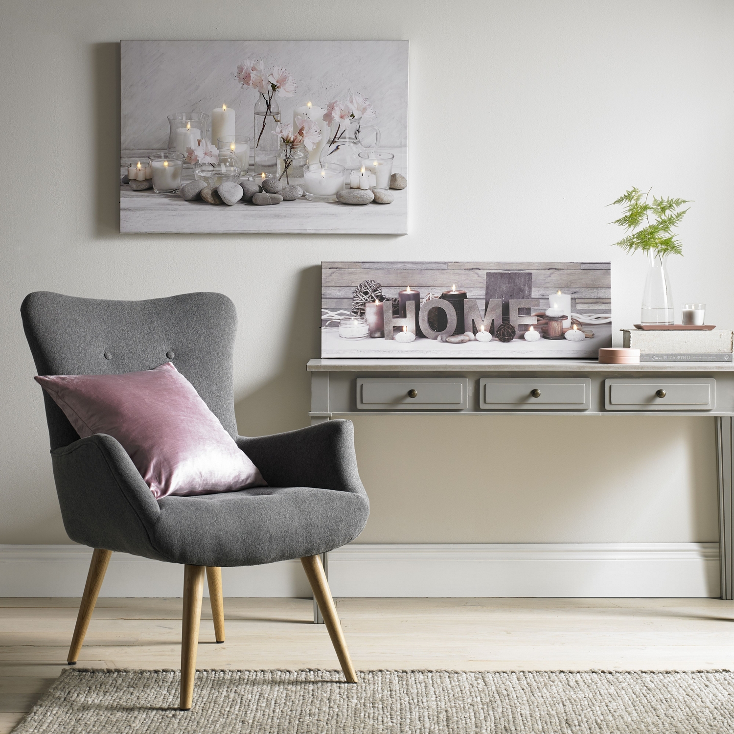 Tavla Art for the Home LED Home Beige