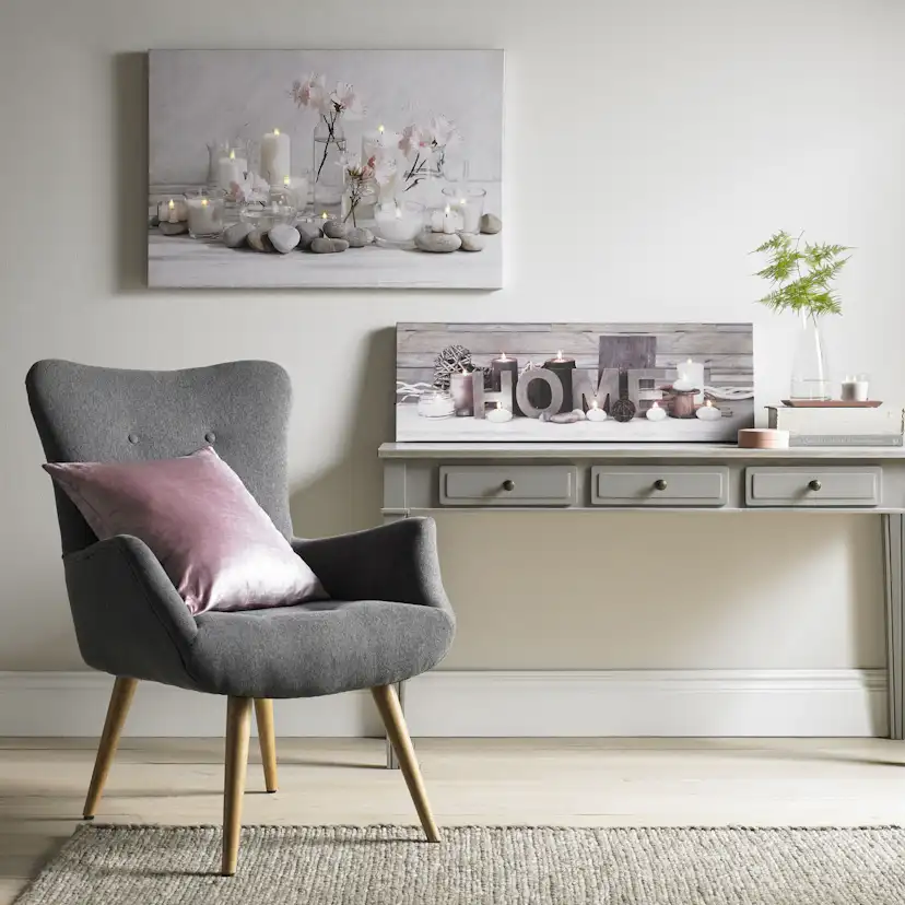 Tavla Art for the Home LED Home Beige