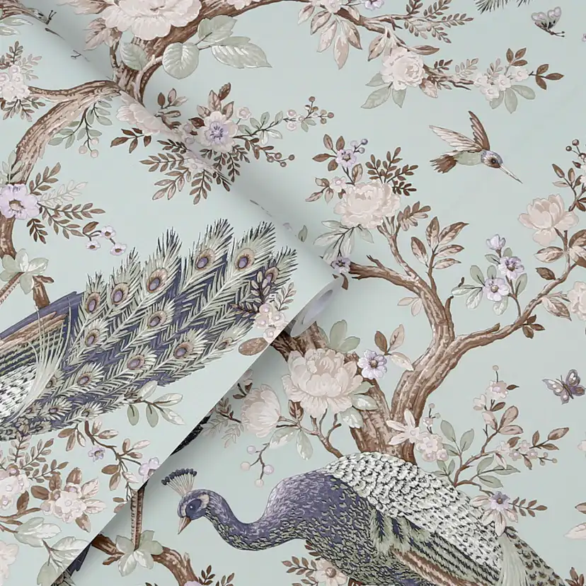 Tapet Laura Ashley Belvedere Enteneier Blå