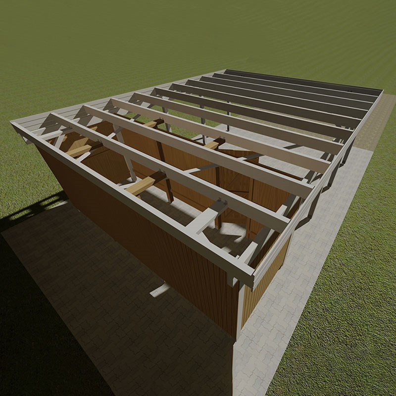 Förråd Palmako 10 m2 tillbehör till Carport Karl