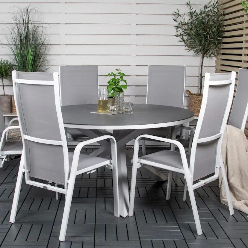 Matgrupp Utomhus Venture Home Copacabana med 6 Copacabana Recliner Trädgårdsstolar