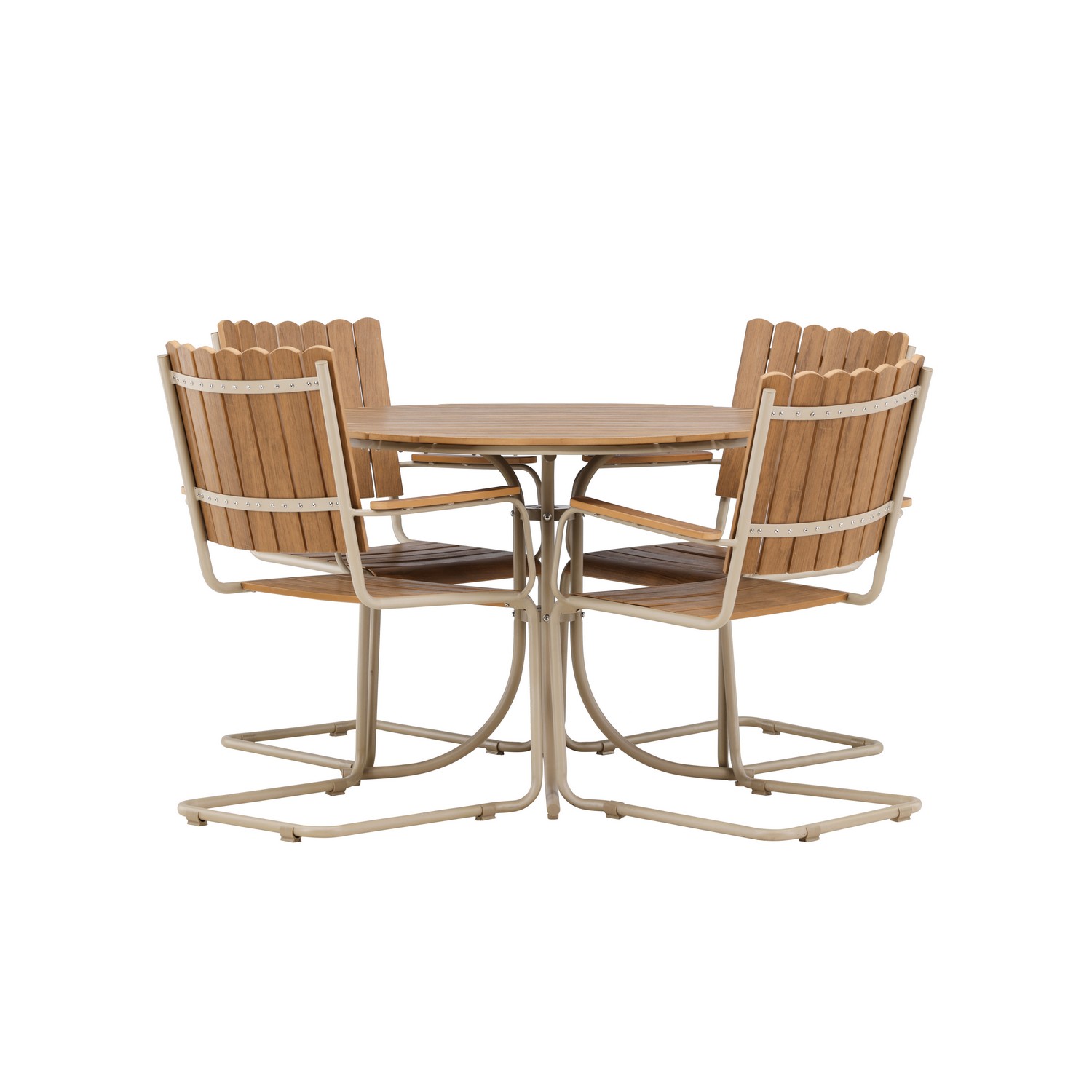 Holmsund Dining Set - Beige / Polywood Beige