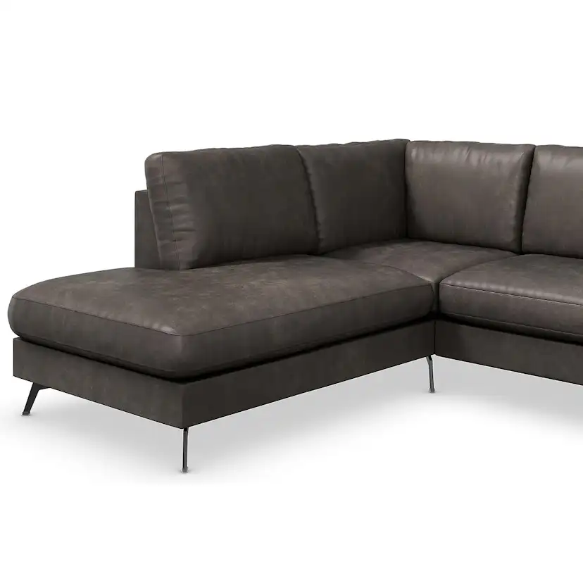 Ocean Lyx 4-sits Soffa med Schäslong Vänster Svart