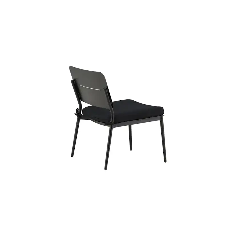 Lina lounge Chair - Black / Black Cushion Svart