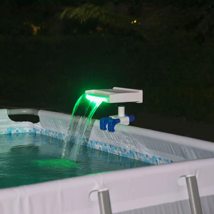 Vattenfall Bestway LED Sladdlös Poolbelysning med Avtagbar Lampa