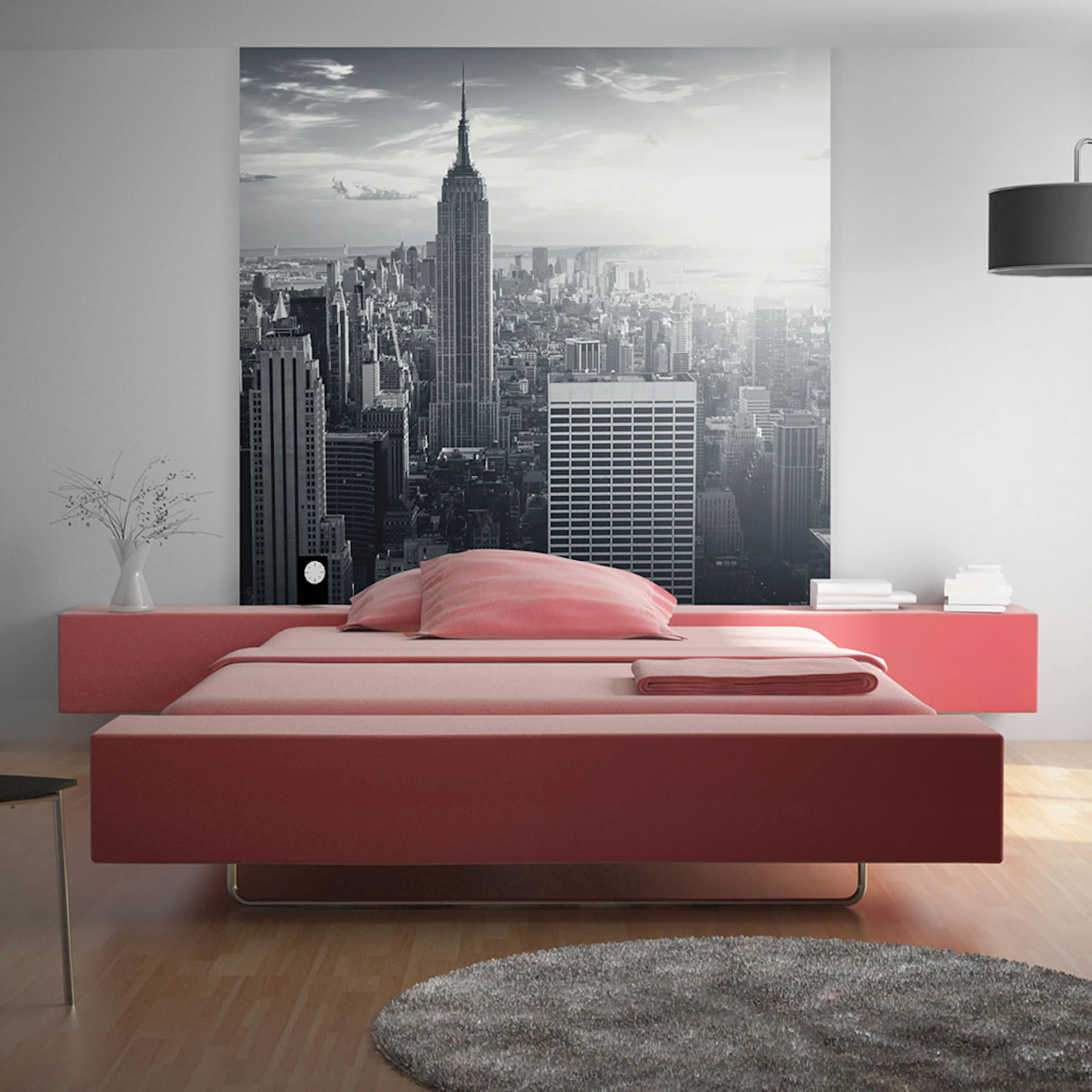 Fototapet Arkiio Fantastisk Vy Till New York Manhattan Vid Soluppgången