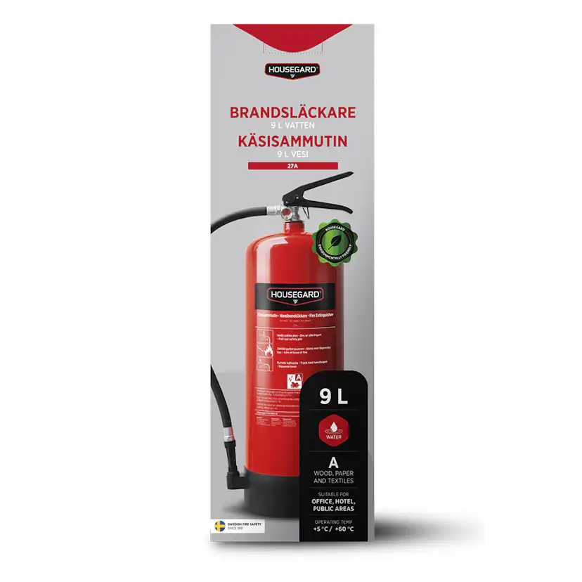 Brandsläckare Housegard 9L Vattensläckare