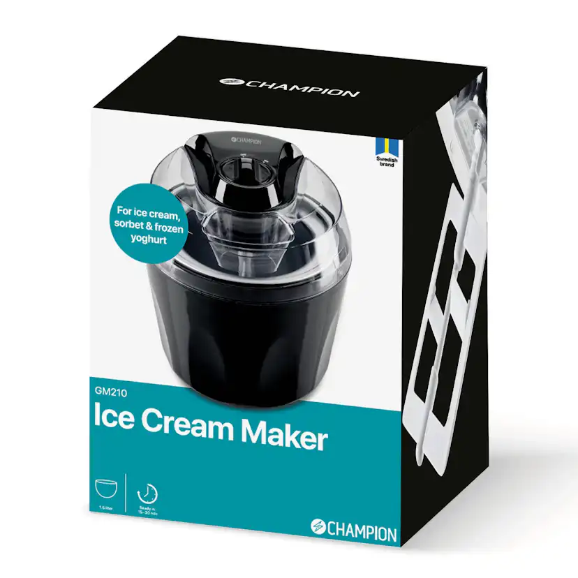 Glassmaskin Champion 1,5L GM210 Svart