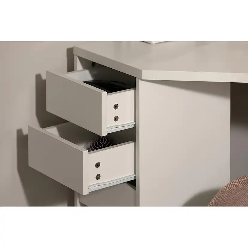 Sminkbord In Living Hidingsta med Spegel, Lådor & Pall