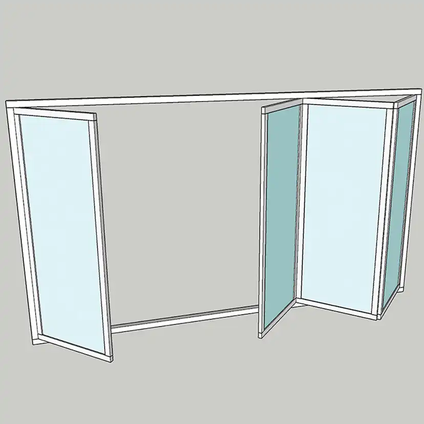 Vikparti Allvy Sunroom s75 3-Glas 4-Delad