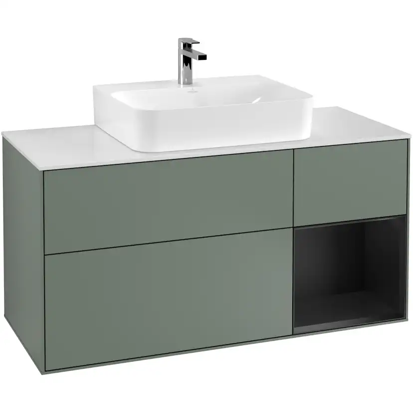 Tvättställsskåp Villeroy & Boch Finion med 3 Lådor Hylla och Bänkskiva för Centrerat Tvättställ