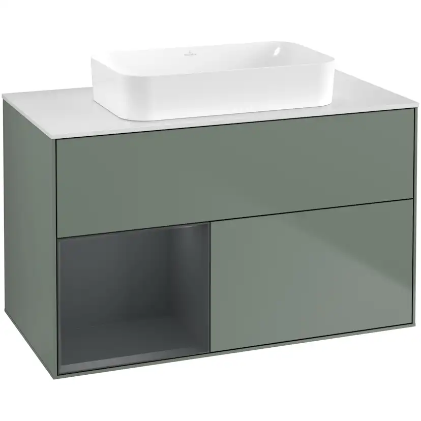 Tvättställsskåp Villeroy & Boch Finion med 2 Lådor Hylla och Bänkskiva för Fristående Tvättställ
