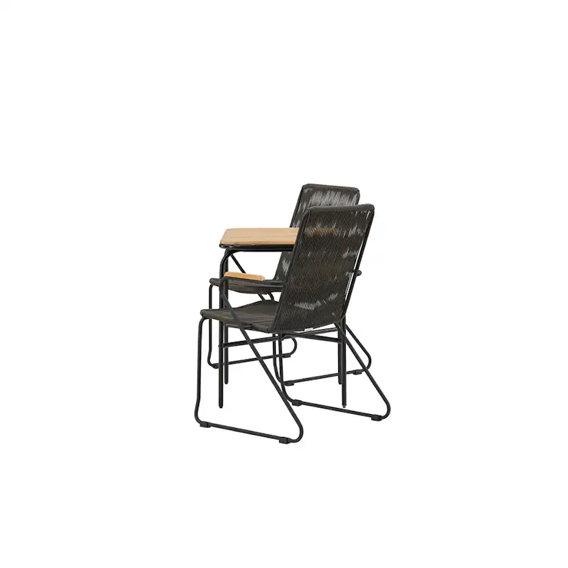 Holmbeck Cafetable Stål - Black / Rectangular 55*70*74 +Bois Svart