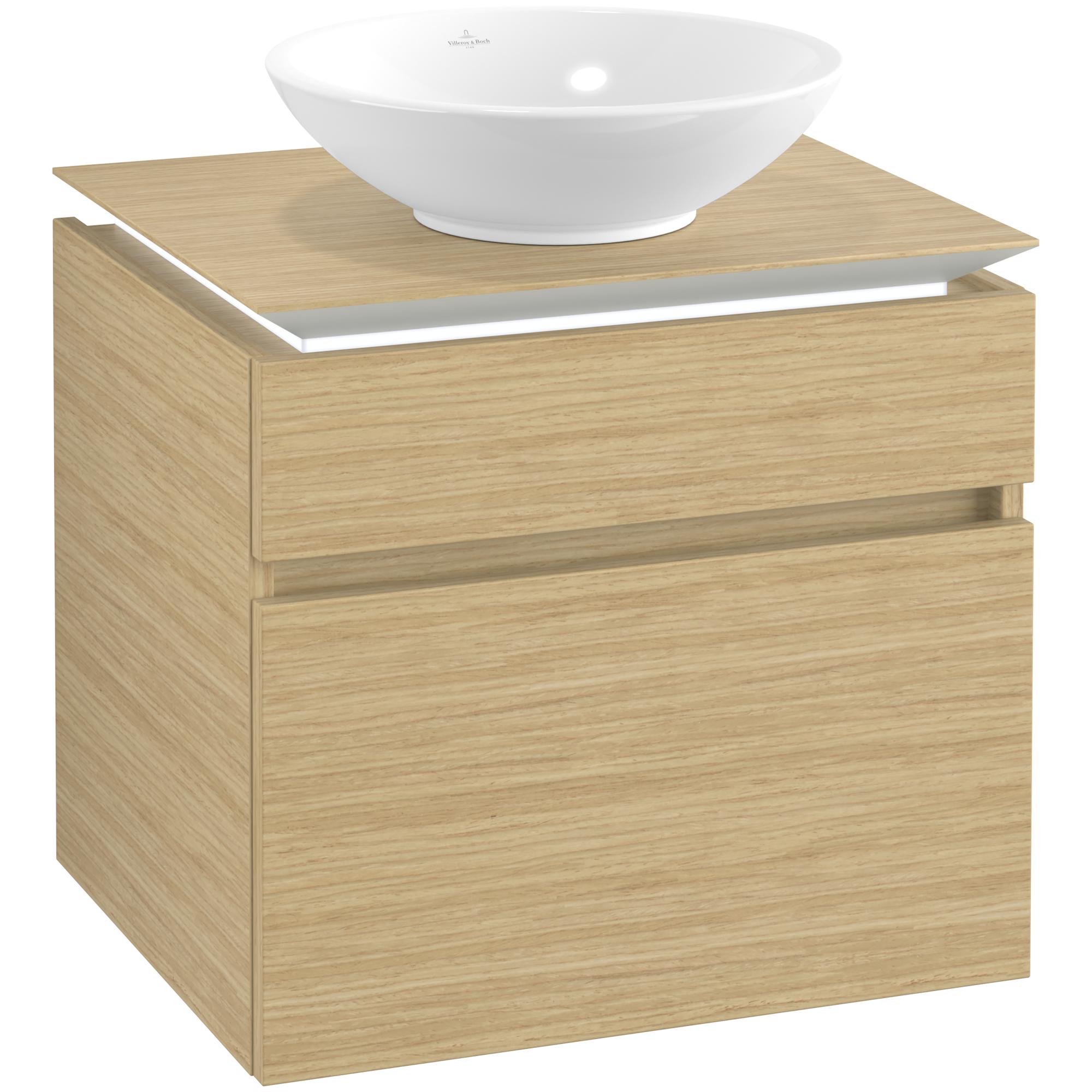 Tvättställsskåp Villeroy & Boch Legato 600 med 2 Lådor för Ytmonterat Tvättställ