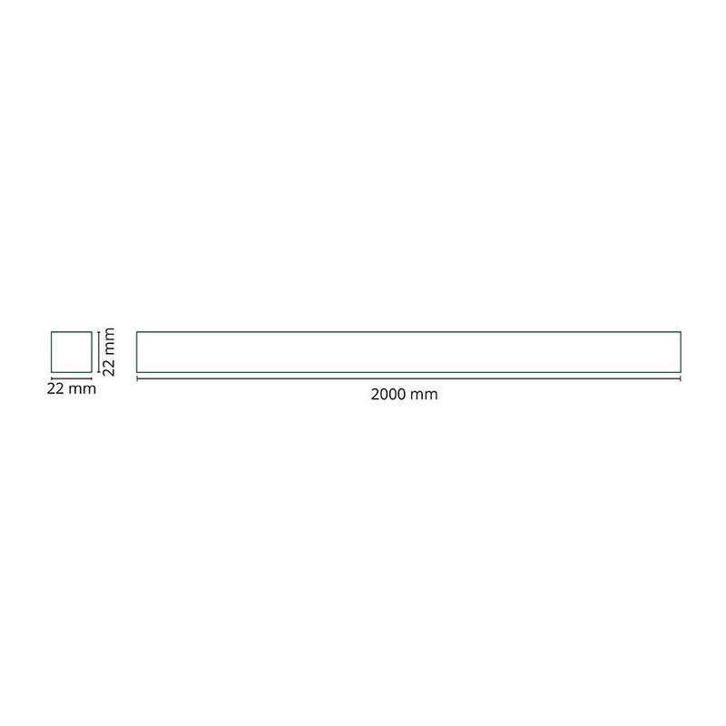 Skena SG ARMATUREN Zip 230V 2 m Mattvit