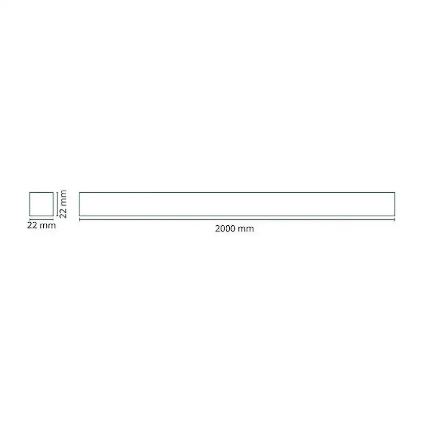 Skena SG ARMATUREN Zip 230V 2 m Mattvit